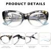 imageFEISEDY CatEye Blue Light Reading Glasses for Women Thick Fashion Anti Glare Digital Eyestrain Readers B0230Blue Tortoise