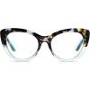 imageFEISEDY CatEye Blue Light Reading Glasses for Women Thick Fashion Anti Glare Digital Eyestrain Readers B0230Blue Tortoise