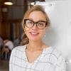 imageFEISEDY CatEye Blue Light Reading Glasses for Women Thick Fashion Anti Glare Digital Eyestrain Readers B0230Tea Tortoise