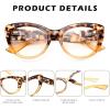 imageFEISEDY CatEye Blue Light Reading Glasses for Women Thick Fashion Anti Glare Digital Eyestrain Readers B0230Tea Tortoise