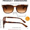 imageFEISEDY Classic Bifocal Reader Sunglasses for Women Men Square Blue Light Reading Glasses B0231Tortoise Framegradient Tea Lens