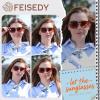 imageFEISEDY Classic Bifocal Reader Sunglasses for Women Men Square Blue Light Reading Glasses B0231Tortoise Framegradient Tea Lens