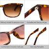 imageFEISEDY Classic Bifocal Reader Sunglasses for Women Men Square Blue Light Reading Glasses B0231Tortoise Framegradient Tea Lens