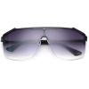 imageFEISEDY Classic Siamese One Piece Oversized Sunglasses Nice Rimless Stylish Retro Design for Women Men B263402 Blackgrey