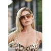 imageFEISEDY Classic Siamese One Piece Oversized Sunglasses Nice Rimless Stylish Retro Design for Women Men B263404 Leopardbrown