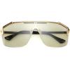 imageFEISEDY Classic Siamese One Piece Oversized Sunglasses Nice Rimless Stylish Retro Design for Women Men B263405 Transparent Green