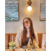 imageFEISEDY Classic Siamese One Piece Oversized Sunglasses Nice Rimless Stylish Retro Design for Women Men B263405 Transparent Green