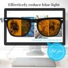 imageFEISEDY Fashion Blue Light Blocking Glasses for Men Women Computer Gaming Glasses Anti Eyestrain Sleeping Glasses B1225Matte Black
