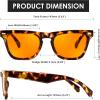 imageFEISEDY Fashion Blue Light Blocking Glasses for Men Women Computer Gaming Glasses Anti Eyestrain Sleeping Glasses B1225Tortoise