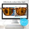 imageFEISEDY Fashion Blue Light Blocking Glasses for Men Women Computer Gaming Glasses Anti Eyestrain Sleeping Glasses B1225Tortoise