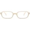 imageFEISEDY Fashion Rectangular Blue Light Glasses for Women Retro Small Frames Vintage Trendy 90s Square Eyeglasses B0255Beige