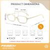 imageFEISEDY Fashion Rectangular Blue Light Glasses for Women Retro Small Frames Vintage Trendy 90s Square Eyeglasses B0255Beige