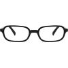 imageFEISEDY Fashion Rectangular Blue Light Glasses for Women Retro Small Frames Vintage Trendy 90s Square Eyeglasses B0255Black