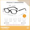 imageFEISEDY Fashion Rectangular Blue Light Glasses for Women Retro Small Frames Vintage Trendy 90s Square Eyeglasses B0255Black