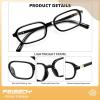 imageFEISEDY Fashion Rectangular Blue Light Glasses for Women Retro Small Frames Vintage Trendy 90s Square Eyeglasses B0255Black and Beige