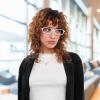 imageFEISEDY Fashion Rectangular Blue Light Glasses for Women Retro Small Frames Vintage Trendy 90s Square Eyeglasses B0255Black and Beige
