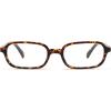 imageFEISEDY Fashion Rectangular Blue Light Glasses for Women Retro Small Frames Vintage Trendy 90s Square Eyeglasses B0255Tortoise