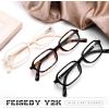 imageFEISEDY Fashion Rectangular Blue Light Glasses for Women Retro Small Frames Vintage Trendy 90s Square Eyeglasses B0255Tortoise