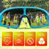 imageFEISEDY Kids Sunglasses Polarized Youth Baseball Sunglasses Sports Cycling Glasses for Boys Girls Age 48 B0183Blue Frame Red Mirrored Lens