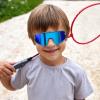 imageFEISEDY Kids Sunglasses Polarized Youth Baseball Sunglasses Sports Cycling Glasses for Boys Girls Age 48 B0183Transparent Blue Frame Blue Mirrored Lens