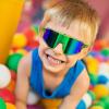 imageFEISEDY Kids Sunglasses Polarized Youth Baseball Sunglasses Sports Cycling Glasses for Boys Girls Age 48 B0183Transparent Green Frame Green Mirrored Lens