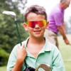 imageFEISEDY Kids Sunglasses Polarized Youth Baseball Sunglasses Sports Cycling Glasses for Boys Girls Age 48 B0183Transparent Green Frame Red Mirrored Lens