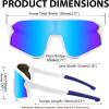 imageFEISEDY Kids Sunglasses Polarized Youth Baseball Sunglasses Sports Cycling Glasses for Boys Girls Age 48 B0183White Frame Blue Mirrored Lens