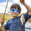 imageFEISEDY Kids Sunglasses Polarized Youth Baseball Sunglasses Sports Cycling Glasses for Boys Girls Age 48 B0183White Frame Blue Mirrored Lens