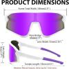 imageFEISEDY Kids Sunglasses Polarized Youth Baseball Sunglasses Sports Cycling Glasses for Boys Girls Age 48 B0183White Frame Purple Mirrored Lens