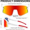 imageFEISEDY Kids Sunglasses Polarized Youth Baseball Sunglasses Sports Cycling Glasses for Boys Girls Age 48 B0183White Frame Red Mirrored Lens