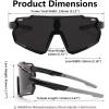 imageFEISEDY Kids Teens Baseball Polarized Sunglasses Lightweight Frame UV400 Sports Cycling Shades for Boys Girls B0190Black Frame Grey Lens