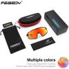 imageFEISEDY Kids Teens Baseball Polarized Sunglasses Lightweight Frame UV400 Sports Cycling Shades for Boys Girls B0190Black Frame Red Mirrored Lens