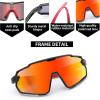 imageFEISEDY Kids Teens Baseball Polarized Sunglasses Lightweight Frame UV400 Sports Cycling Shades for Boys Girls B0190Black Frame Red Mirrored Lens