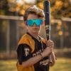 imageFEISEDY Kids Teens Baseball Polarized Sunglasses Lightweight Frame UV400 Sports Cycling Shades for Boys Girls B0190Muticolor Frame Blue Mirrored Lens