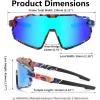 imageFEISEDY Kids Teens Baseball Polarized Sunglasses Lightweight Frame UV400 Sports Cycling Shades for Boys Girls B0190Muticolor Frame Blue Mirrored Lens