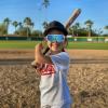 imageFEISEDY Kids Teens Baseball Polarized Sunglasses Lightweight Frame UV400 Sports Cycling Shades for Boys Girls B0190Transparent Blue Frame Blue Mirrored Lens
