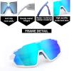 imageFEISEDY Kids Teens Baseball Polarized Sunglasses Lightweight Frame UV400 Sports Cycling Shades for Boys Girls B0190White Frame Blue Mirrored Lens