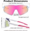 imageFEISEDY Kids Teens Baseball Polarized Sunglasses Lightweight Frame UV400 Sports Cycling Shades for Boys Girls B0190White Frame Pink Mirrored Lens