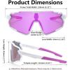 imageFEISEDY Kids Teens Baseball Polarized Sunglasses Lightweight Frame UV400 Sports Cycling Shades for Boys Girls B0190White Frame Purple Mirrored Lens