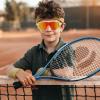 imageFEISEDY Kids Teens Baseball Polarized Sunglasses Lightweight Frame UV400 Sports Cycling Shades for Boys Girls B0190White Frame Red Mirrored Lens