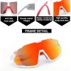 imageFEISEDY Kids Teens Baseball Polarized Sunglasses Lightweight Frame UV400 Sports Cycling Shades for Boys Girls B0190White Frame Red Mirrored Lens