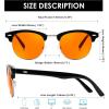 imageFEISEDY Orange Blue Light Blocking Glasses for Woman Men Amber Lenses Computer Gaming Glasses for Better SleepBlack