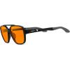 imageFEISEDY Orange Blue Light Blocking Glasses for Woman Men Amber Lenses Computer Gaming Glasses for Better SleepMatte Black