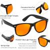 imageFEISEDY Orange Blue Light Blocking Glasses for Woman Men Amber Lenses Computer Gaming Glasses for Better SleepSquare1black