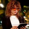 imageFEISEDY Orange Blue Light Blocking Glasses for Woman Men Amber Lenses Computer Gaming Glasses for Better SleepSquareblack
