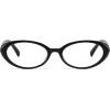 imageFEISEDY Oval Blue Light Glasses for Woman Vintage Small Face Lightweight Eyeglasses Retro Nerd Y2K Frame B0290Black