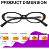 imageFEISEDY Oval Blue Light Glasses for Woman Vintage Small Face Lightweight Eyeglasses Retro Nerd Y2K Frame B0290Black
