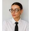 imageFEISEDY Oval Blue Light Glasses for Woman Vintage Small Face Lightweight Eyeglasses Retro Nerd Y2K Frame B0290Tortoise