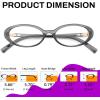 imageFEISEDY Oval Blue Light Glasses for Woman Vintage Small Face Lightweight Eyeglasses Retro Nerd Y2K Frame B0290Transparent Grey