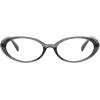 imageFEISEDY Oval Blue Light Glasses for Woman Vintage Small Face Lightweight Eyeglasses Retro Nerd Y2K Frame B0290Transparent Grey